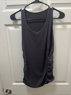 Black Women's Sleeveless Ruched Tank Top